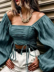 Elegant Crop Top Livenza, Mint - Femstylo