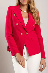 Fuchsia Caorla Red Blazer - Italian Made | Sizes S-3XL - Femstylo