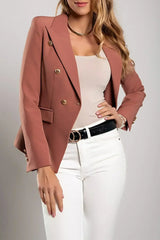 Blazer s klasičnim ovratnikom Caorla, starinsko roza - Femstylo