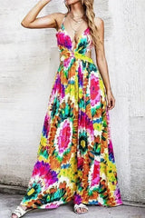 Maxi Dress with Back Tie Detail - Femstylo