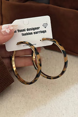 Thai Curry Leopard Print Hoop Earrings