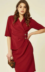 Diane Wrap Blazer Dress - Femstylo