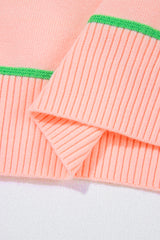 White Striped Half Sleeve Drop Shoulder Sweater - Femstylo