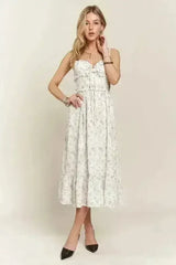 Floral Sweetheart Cami Dress – Smocked Bodice | Summer Style - Femstylo