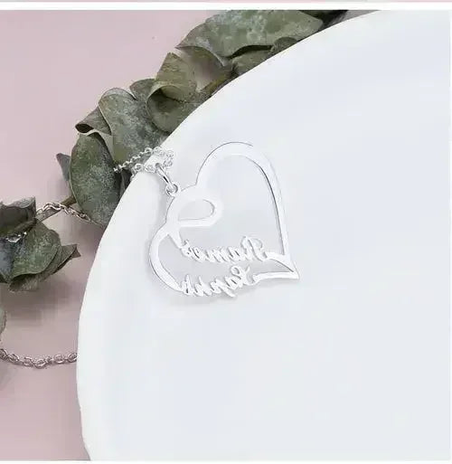 💖 Eternal Heart Necklace – 925 Silver Personalized Love Keepsake - Femstylo