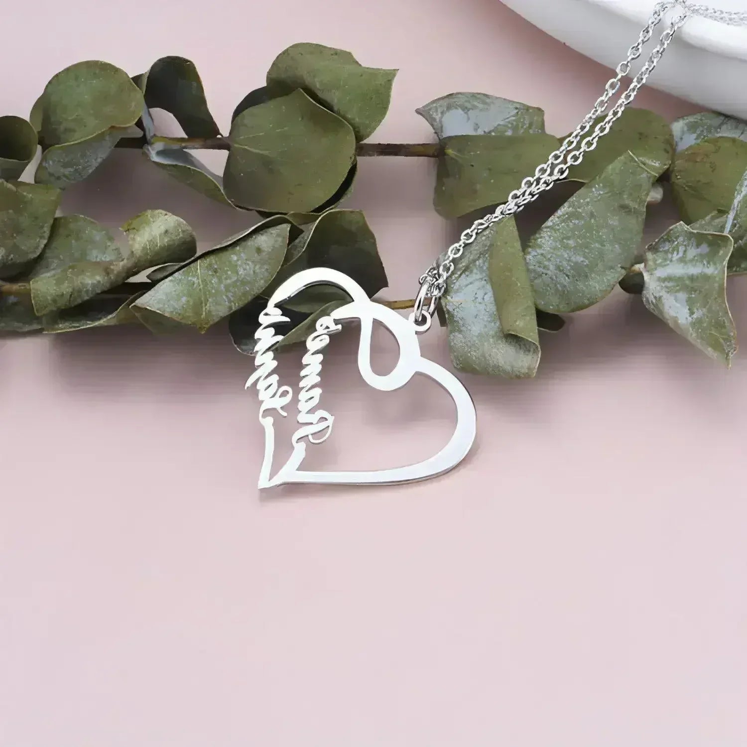 💖 Eternal Heart Necklace – 925 Silver Personalized Love Keepsake - Femstylo
