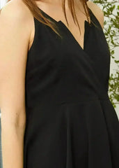 Women's V-Neck Spaghetti Strap Cocktail Dress - Femstylo