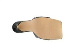 Carmen High Heeled Woven Square Toe Sandal - Femstylo