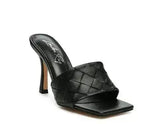 Carmen High Heeled Woven Square Toe Sandal - Femstylo