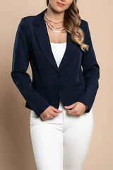 Dark Blue Softina Blazer - Italian Tailored Fit | Femstylo - Femstylo