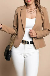 Camel Softina Blazer - Italian Tailored Fit | Femstylo - Femstylo