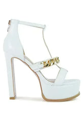 BONITA METAL CHAIN ZIP UP SANDAL - Femstylo