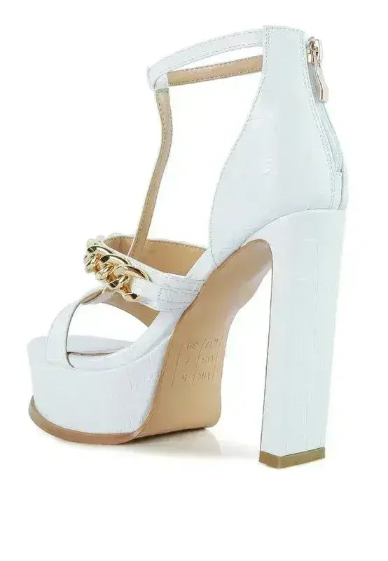 BONITA METAL CHAIN ZIP UP SANDAL - Femstylo