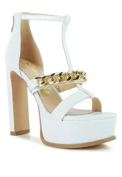 BONITA METAL CHAIN ZIP UP SANDAL - Femstylo