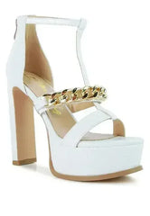 BONITA METAL CHAIN ZIP UP SANDAL - Femstylo