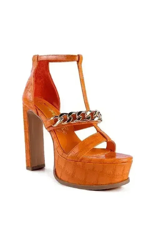 BONITA METAL CHAIN ZIP UP SANDAL - Femstylo