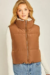 Woven Solid Reversible Vest - Femstylo