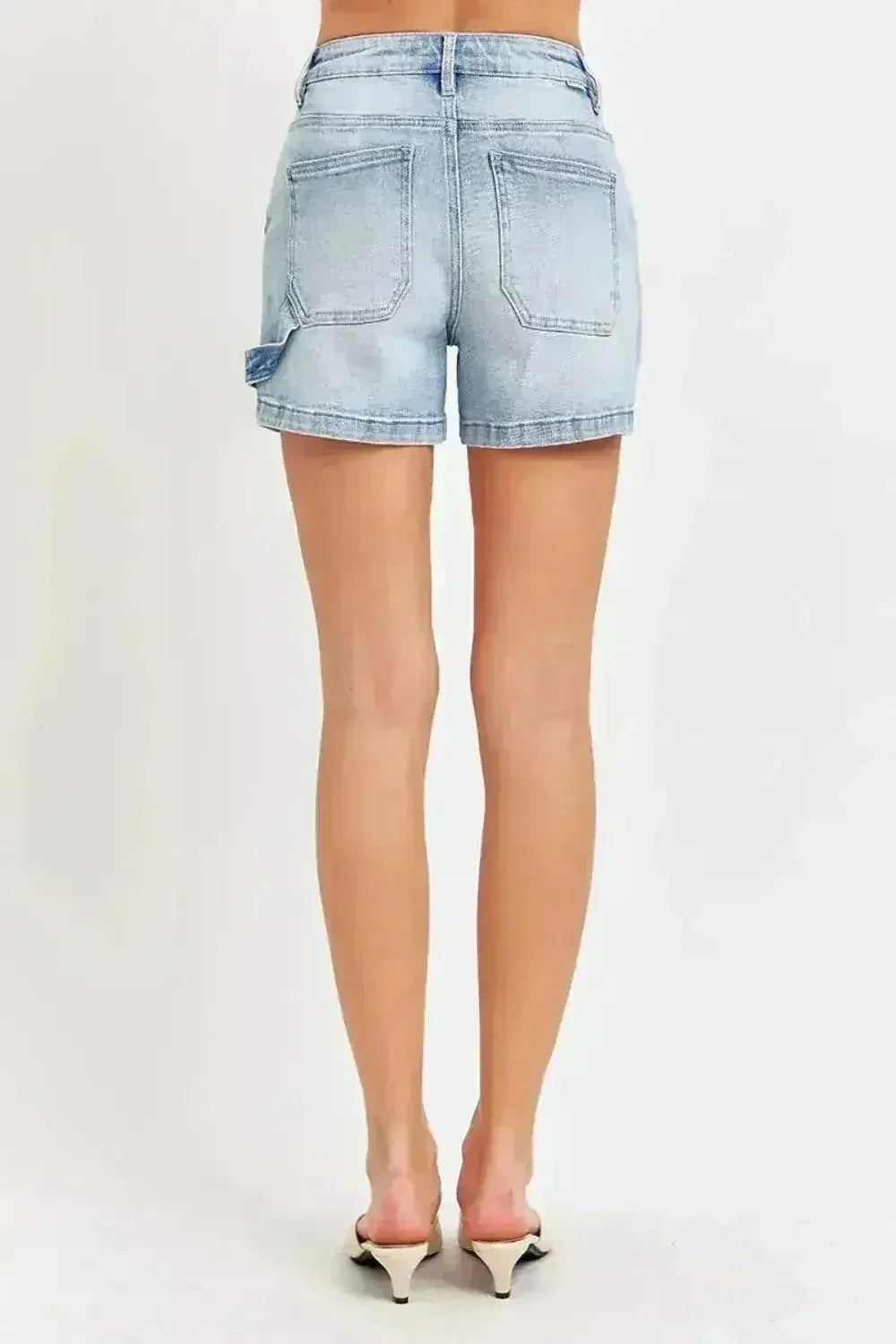High Rise Denim Shorts | Stretch Cotton Blend | Sizes S-3XL - Femstylo
