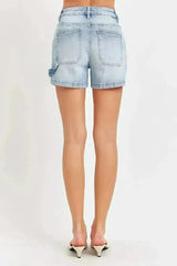 High Rise Denim Shorts | Stretch Cotton Blend | Sizes S-3XL - Femstylo