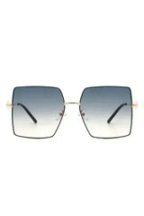 Square Oversize Flat Top Large Fashion Sunglasses - Femstylo