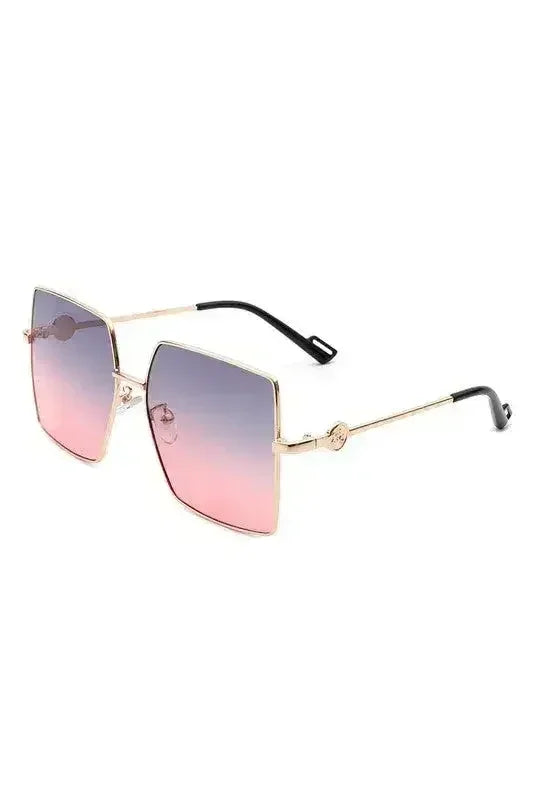 Square Oversize Flat Top Large Fashion Sunglasses - Femstylo