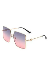 Square Oversize Flat Top Large Fashion Sunglasses - Femstylo