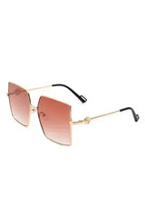 Square Oversize Flat Top Large Fashion Sunglasses - Femstylo