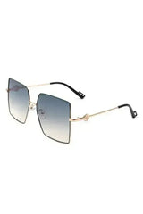 Square Oversize Flat Top Large Fashion Sunglasses - Femstylo