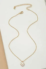 Checker Heart Pendant Necklace - Femstylo
