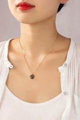 Checker Heart Pendant Necklace - Femstylo