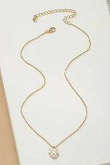 Checker Heart Pendant Necklace - Femstylo