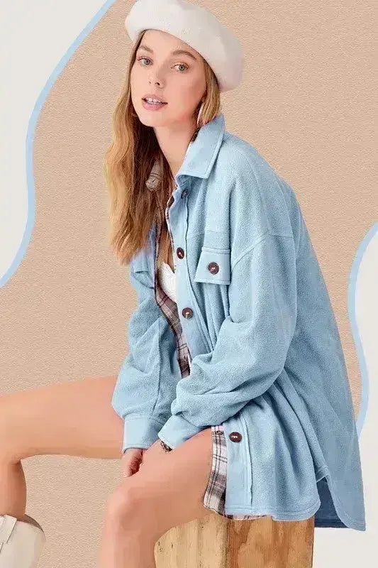 Sunset Fleece Jacket - Cozy Oversized Outerwear - Femstylo - Femstylo