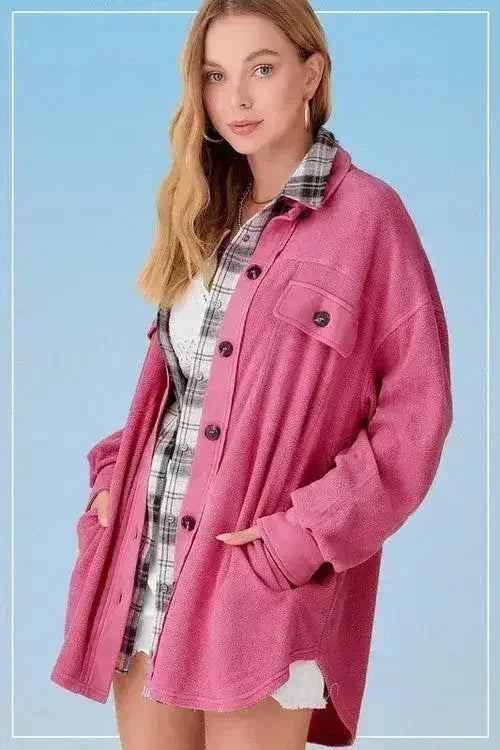Sunset Fleece Jacket - Cozy Oversized Outerwear - Femstylo - Femstylo