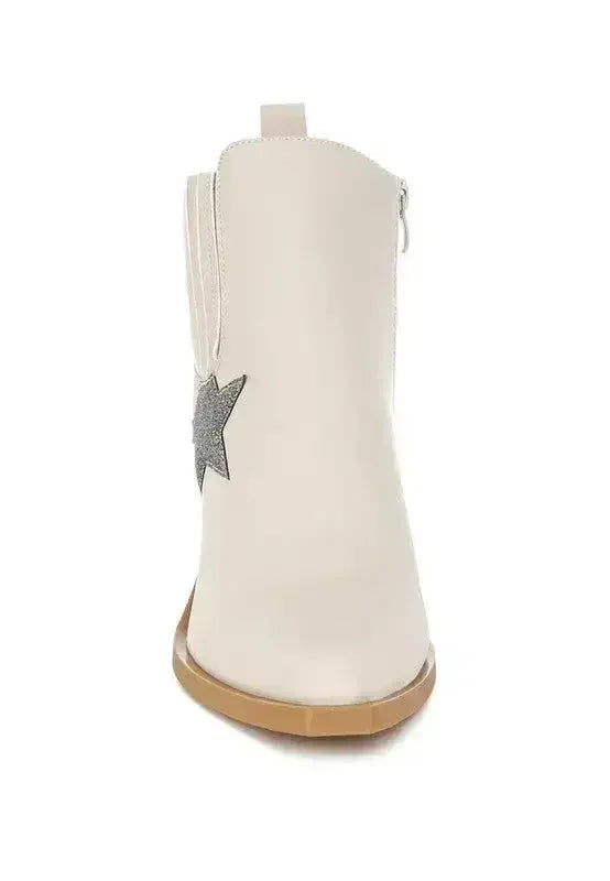 Melt Down Glitter Star Detail Chelsea Boots - Femstylo