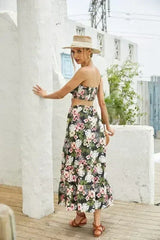 Women's 2Pcs Floral Long Skirt Set - Femstylo