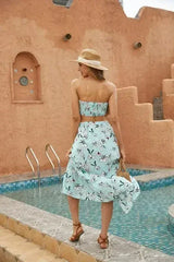 Women's Floral 2 Pcs Long Skirt Set - Femstylo