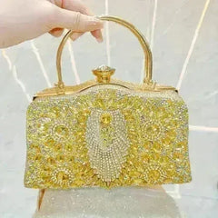 Diamond Inlaid Clutch - Convertible Evening Bag | Femstylo - Femstylo