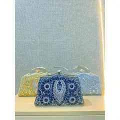 Diamond Inlaid Clutch - Convertible Evening Bag | Femstylo - Femstylo