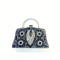 Diamond Inlaid Clutch - Convertible Evening Bag | Femstylo - Femstylo