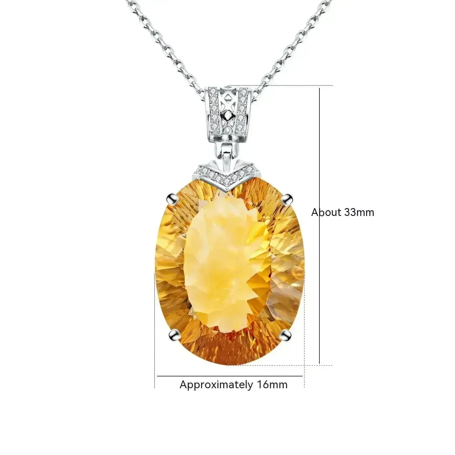 LuxeJewels™ – Solaris Gemdrop Citrine Pendant Necklace - Femstylo