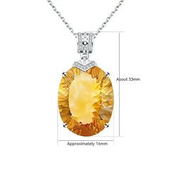 LuxeJewels™ – Solaris Gemdrop Citrine Pendant Necklace - Femstylo