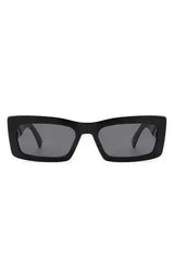 Retro Narrow Rectangle Flat Top Slim Sunglasses - Femstylo
