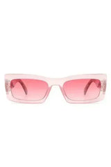 Retro Narrow Rectangle Flat Top Slim Sunglasses - Femstylo