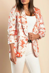 Rose Pink Long Blazer with 3/4 Sleeves | Italian Made - Femstylo