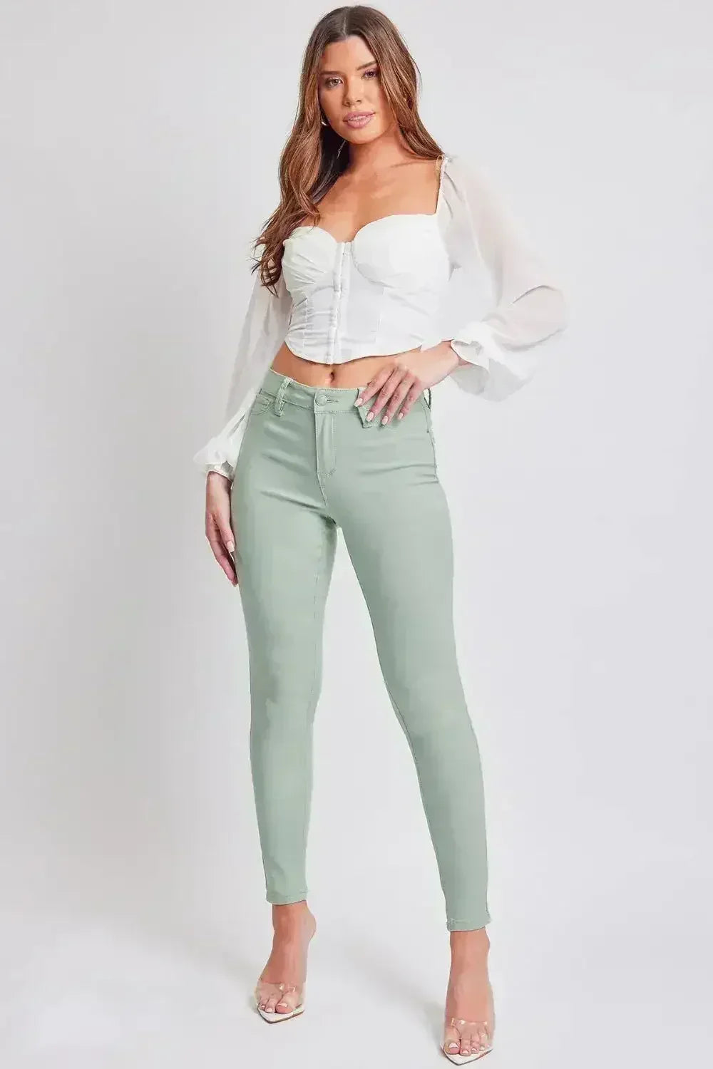 YMI Jeanswear Hyperstretch Mid-Rise Skinny Jeans - Femstylo
