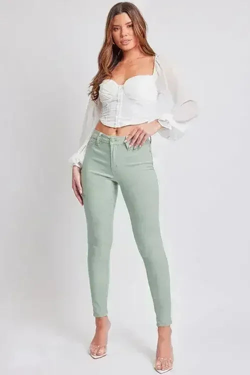 YMI Jeanswear Hyperstretch Mid-Rise Skinny Jeans - Femstylo
