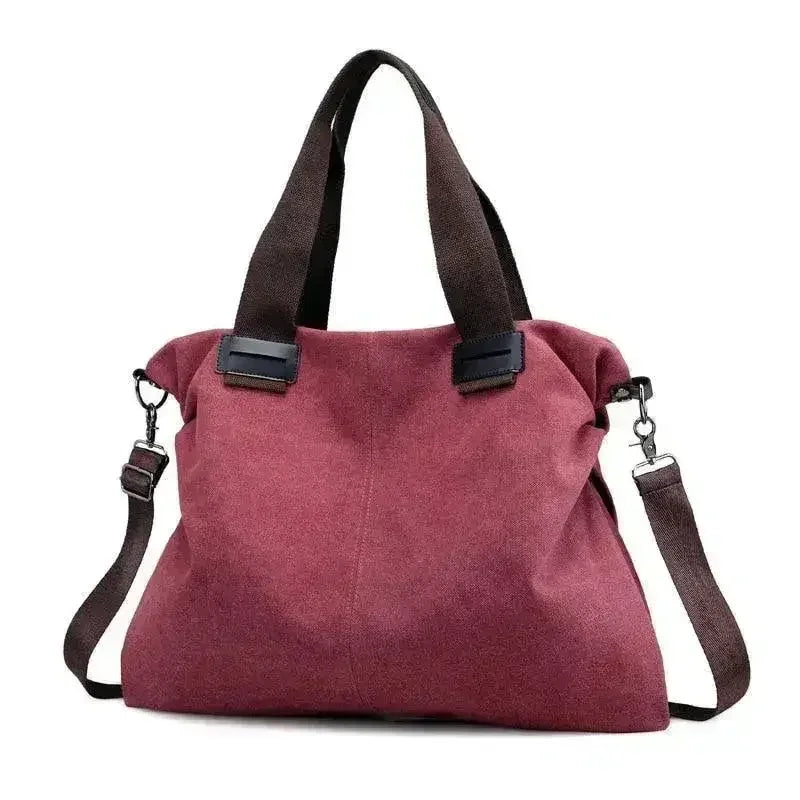 Casual Canvas Large Shoulder Bag For Young Women - Femstylo
