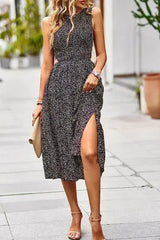 Smocked tiered midi dress - Femstylo