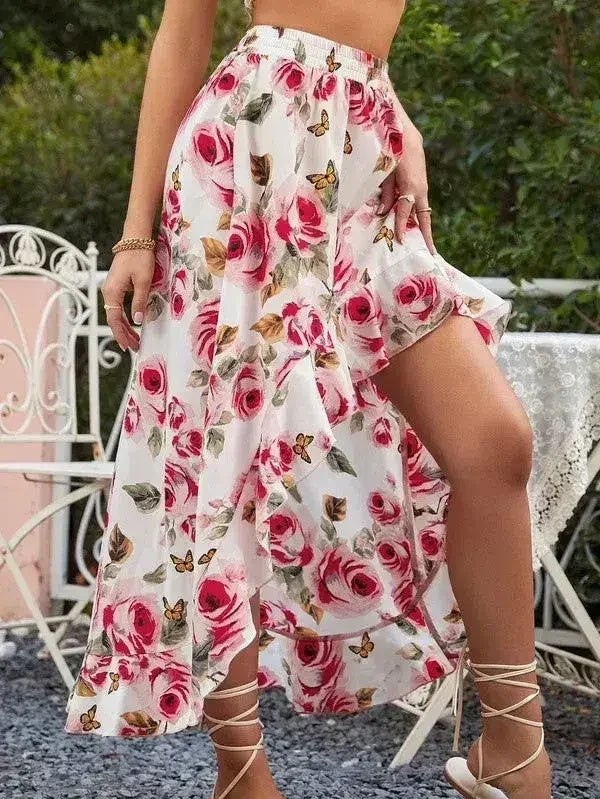 High low ruffle skirt - Femstylo