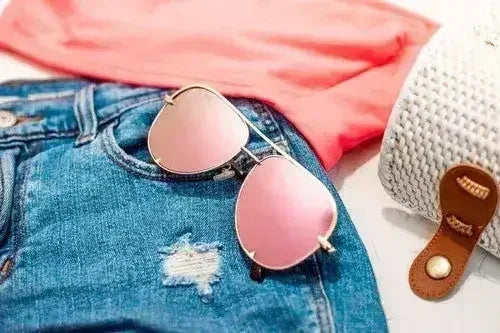 Pink Gold High Quality Unisex Aviator Sunglasses - Femstylo